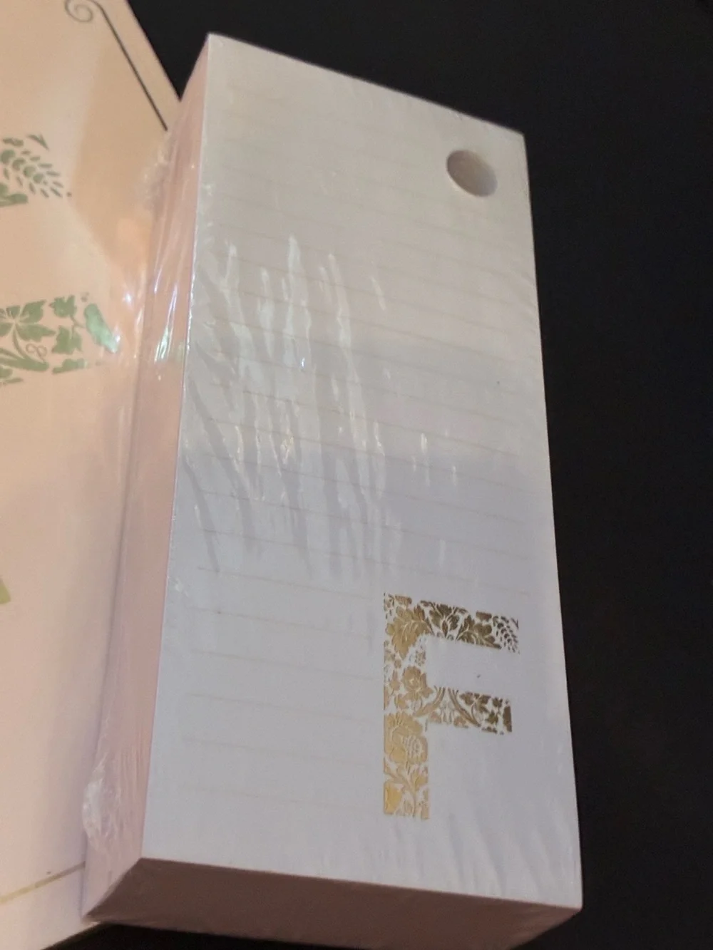 Monogram F stationery set